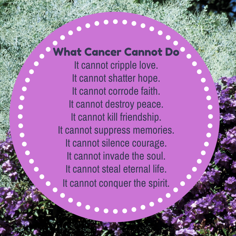 What Cancer Cannot Do Words Of Insight What Cancer Cannot Do Words Of Insight