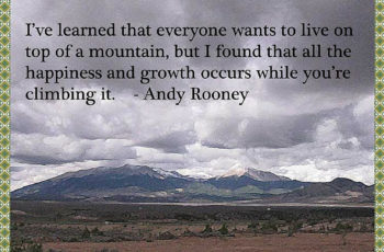 Andy Rooney: Everyone Wants to Live on the Mountaintop